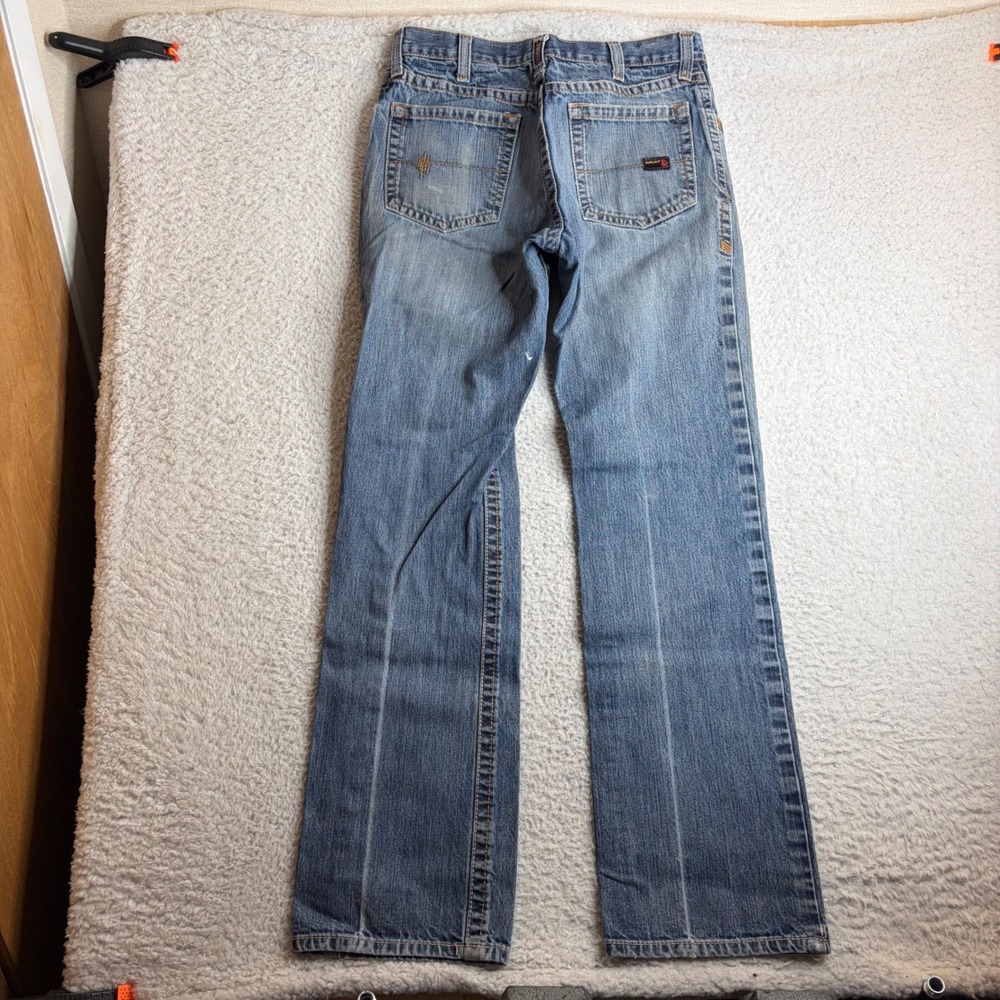 Ariat Work FR M4 Low Rise Boot Cut Jeans Blue Denim HRC 2 Mens 33x36 (35)